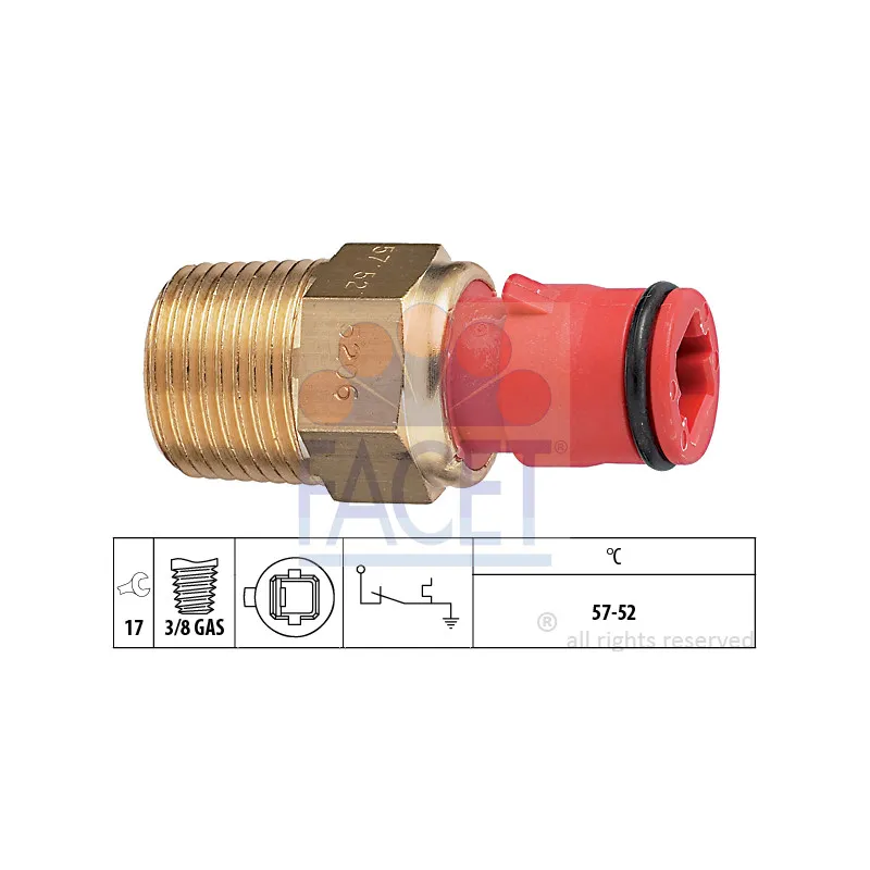 Interrupteur de température, ventilateur de radiateur FACET 7.5206