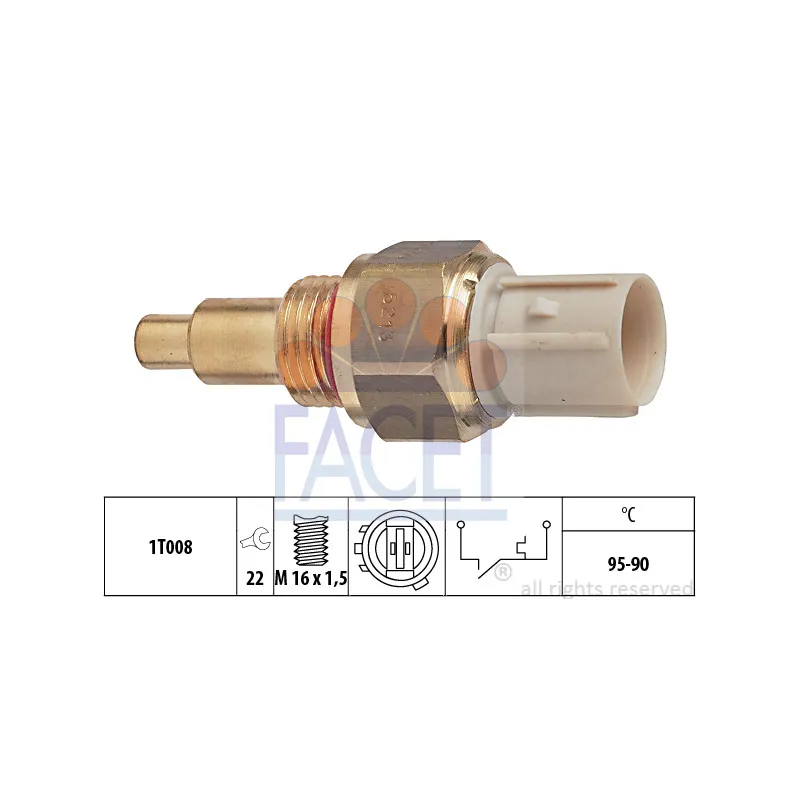 Interrupteur de température, ventilateur de radiateur FACET 7.5213