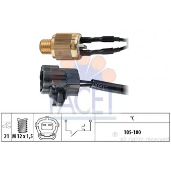 Interrupteur de température, ventilateur de radiateur FACET 7.5220