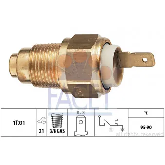 Interrupteur de température, ventilateur de radiateur FACET 7.5226