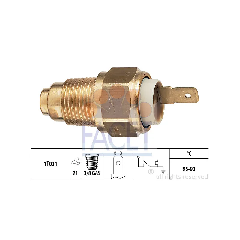 Interrupteur de température, ventilateur de radiateur FACET 7.5226