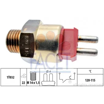 Interrupteur de température, ventilateur de radiateur FACET 7.5231