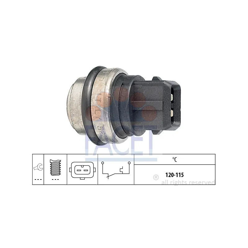 Interrupteur de température, ventilateur de radiateur FACET 7.5233
