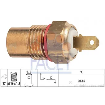 Interrupteur de température, ventilateur de radiateur FACET 7.5258