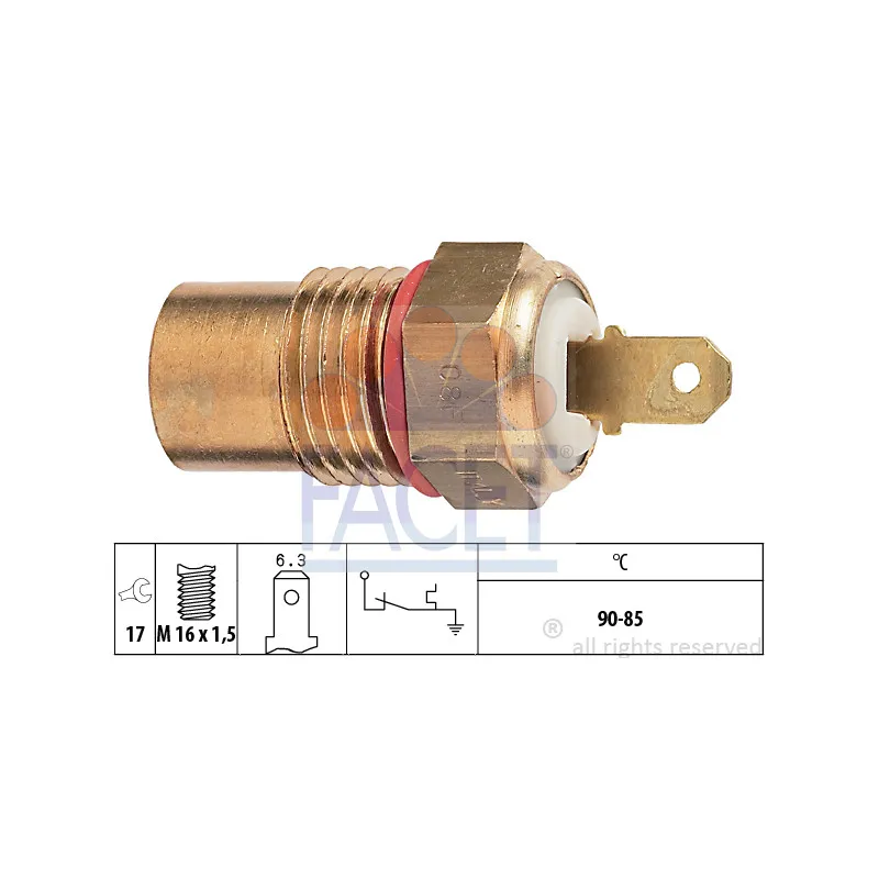 Interrupteur de température, ventilateur de radiateur FACET 7.5258