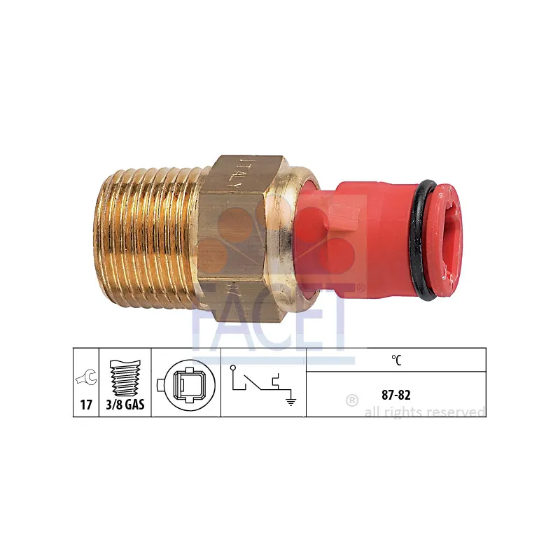 Interrupteur de température, ventilateur de radiateur FACET 7.5259
