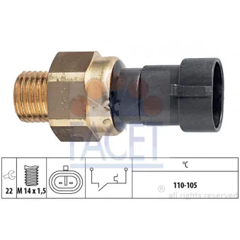 Interrupteur de température, ventilateur de radiateur FACET 7.5264