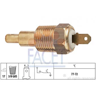 Interrupteur de température, ventilateur de radiateur FACET 7.5269