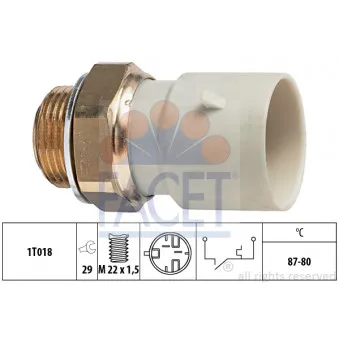 Interrupteur de température, ventilateur de radiateur FACET 7.5271