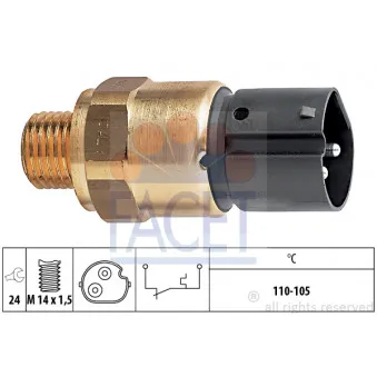 Interrupteur de température, ventilateur de radiateur FACET 7.5273