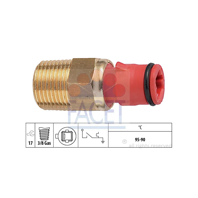 Interrupteur de température, ventilateur de radiateur FACET 7.5277