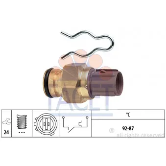 Interrupteur de température, ventilateur de radiateur FACET 7.5285