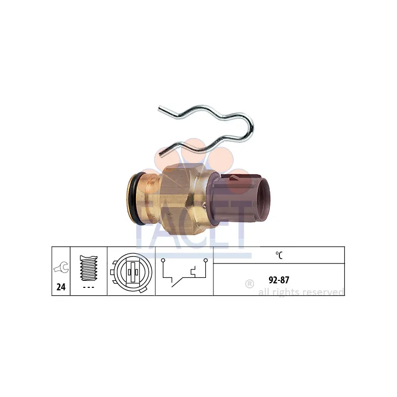 Interrupteur de température, ventilateur de radiateur FACET 7.5285