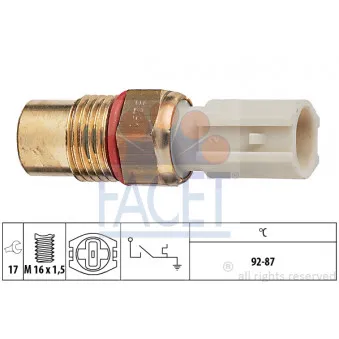 Interrupteur de température, ventilateur de radiateur FACET 7.5291