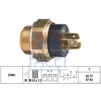 Interrupteur de température, ventilateur de radiateur FACET 7.5604