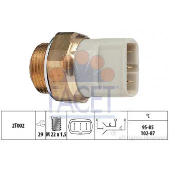 Interrupteur de température, ventilateur de radiateur FACET 7.5605