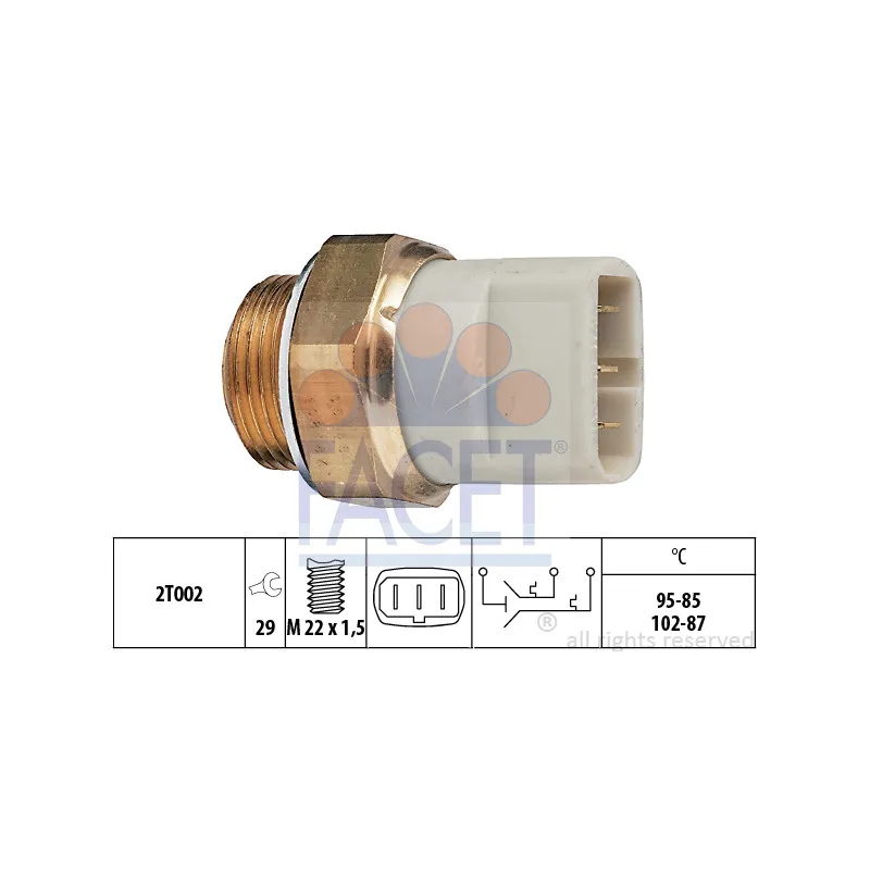 Interrupteur de température, ventilateur de radiateur FACET 7.5605