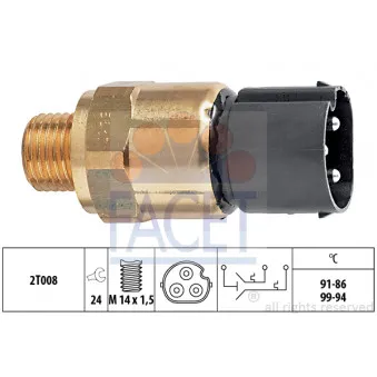 Interrupteur de température, ventilateur de radiateur FACET 7.5617