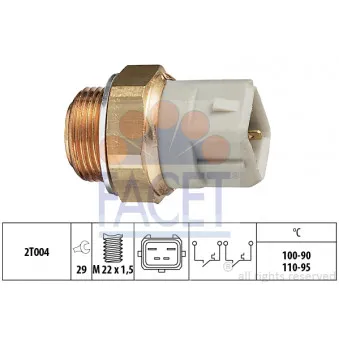 Interrupteur de température, ventilateur de radiateur FACET 7.5624