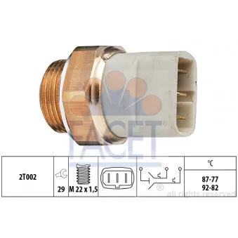 Interrupteur de température, ventilateur de radiateur FACET 7.5626