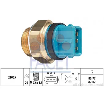 Interrupteur de température, ventilateur de radiateur FACET 7.5630