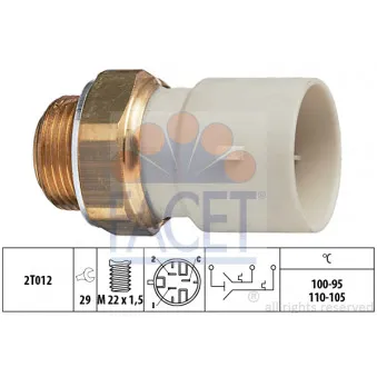 Interrupteur de température, ventilateur de radiateur FACET 7.5632
