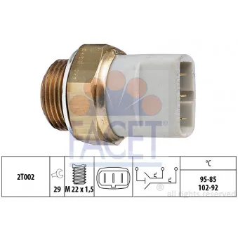 Interrupteur de température, ventilateur de radiateur FACET 7.5635