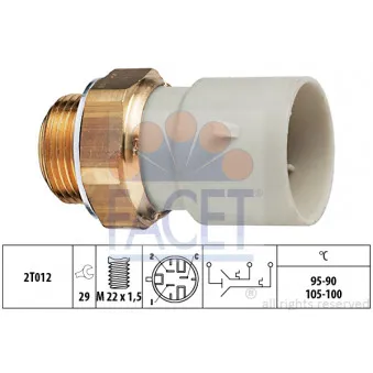 Interrupteur de température, ventilateur de radiateur FACET 7.5639