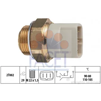 Interrupteur de température, ventilateur de radiateur FACET 7.5640