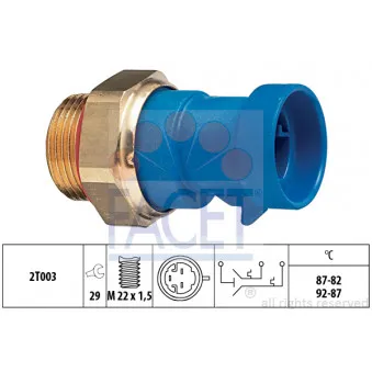 Interrupteur de température, ventilateur de radiateur FACET 7.5642