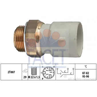 Interrupteur de température, ventilateur de radiateur FACET 7.5645
