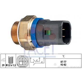 Interrupteur de température, ventilateur de radiateur FACET 7.5647