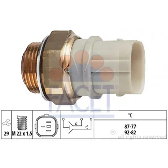 Interrupteur de température, ventilateur de radiateur FACET 7.5651