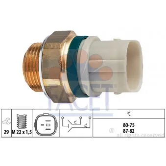 Interrupteur de température, ventilateur de radiateur FACET 7.5654