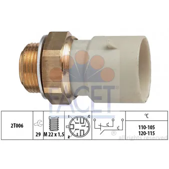 Interrupteur de température, ventilateur de radiateur FACET 7.5657