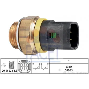 Interrupteur de température, ventilateur de radiateur FACET 7.5658