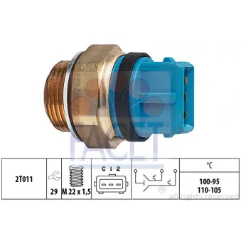Interrupteur de température, ventilateur de radiateur FACET 7.5672