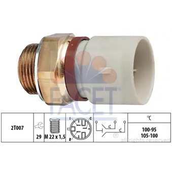 Interrupteur de température, ventilateur de radiateur FACET 7.5674