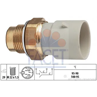 Interrupteur de température, ventilateur de radiateur FACET 7.5676