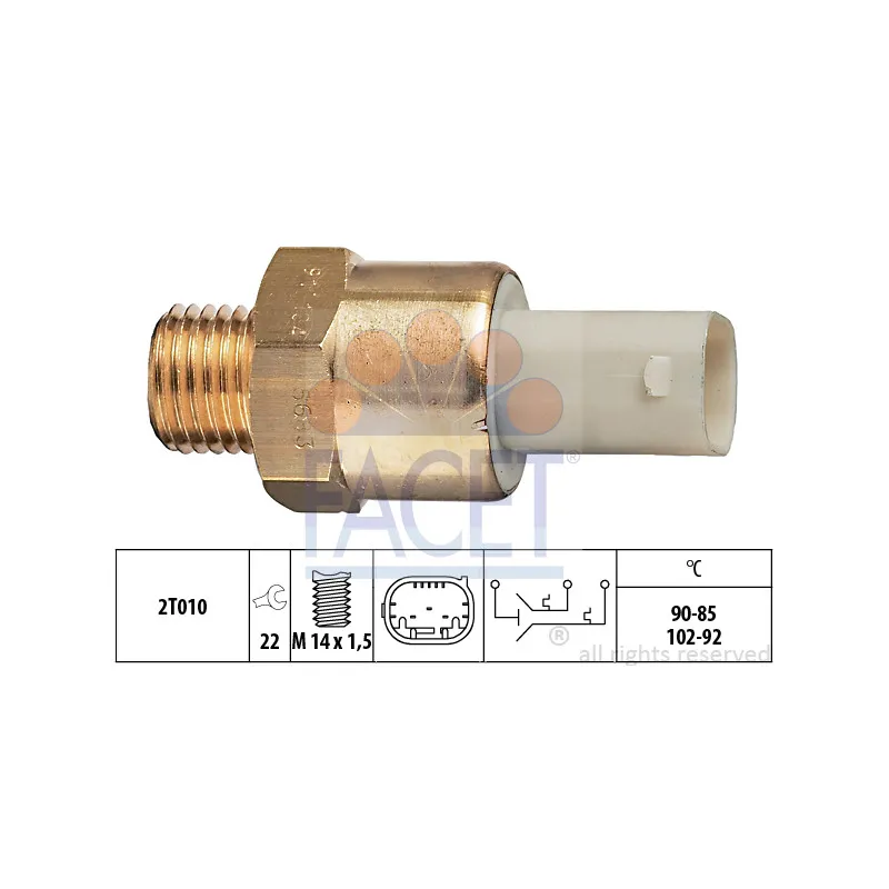Interrupteur de température, ventilateur de radiateur FACET 7.5683