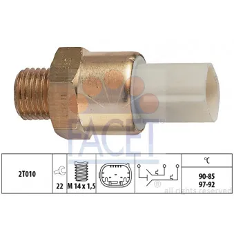 Interrupteur de température, ventilateur de radiateur FACET 7.5684