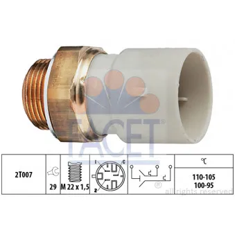 Interrupteur de température, ventilateur de radiateur FACET 7.5689