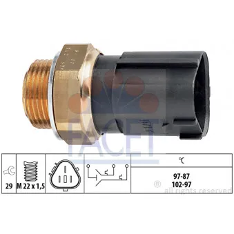 Interrupteur de température, ventilateur de radiateur FACET 7.5690