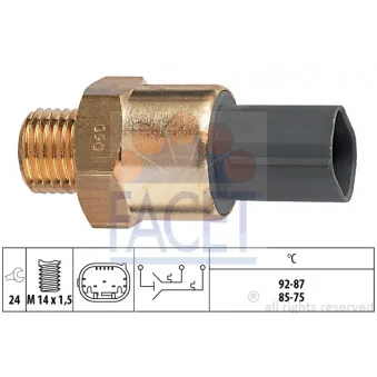 Interrupteur de température, ventilateur de radiateur FACET 7.5691