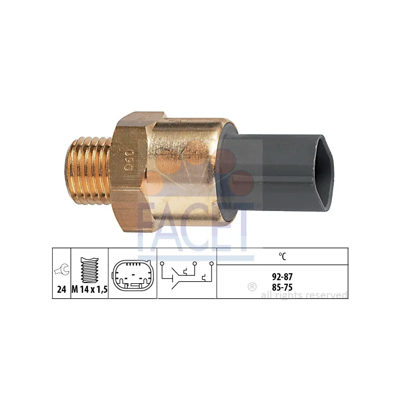 Interrupteur de température, ventilateur de radiateur FACET 7.5691