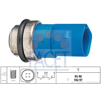 Interrupteur de température, ventilateur de radiateur FACET 7.5692