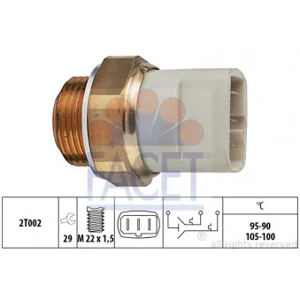 Interrupteur de température, ventilateur de radiateur FACET 7.5697
