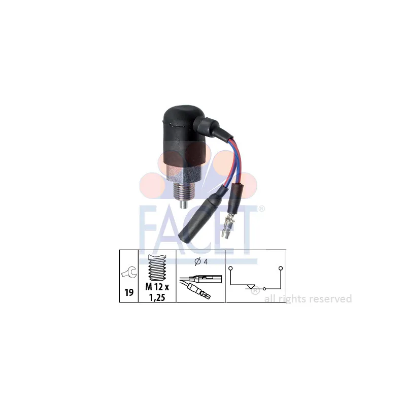 Contacteur, feu de recul FACET 7.6316