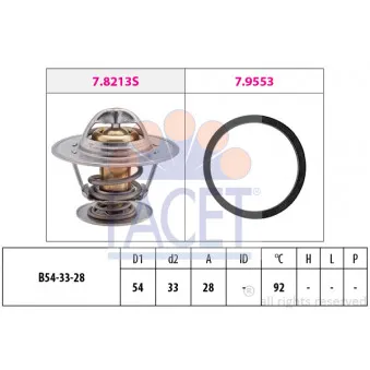 Thermostat d'eau FACET 7.8213