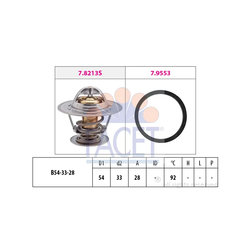 Thermostat d'eau FACET 7.8213